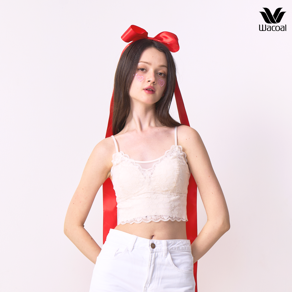 Wacoal Sweetheart Collection บราสวมหัวตกแต่งลูกไม้ รุ่น WH4A11 สีเบจ (BE)