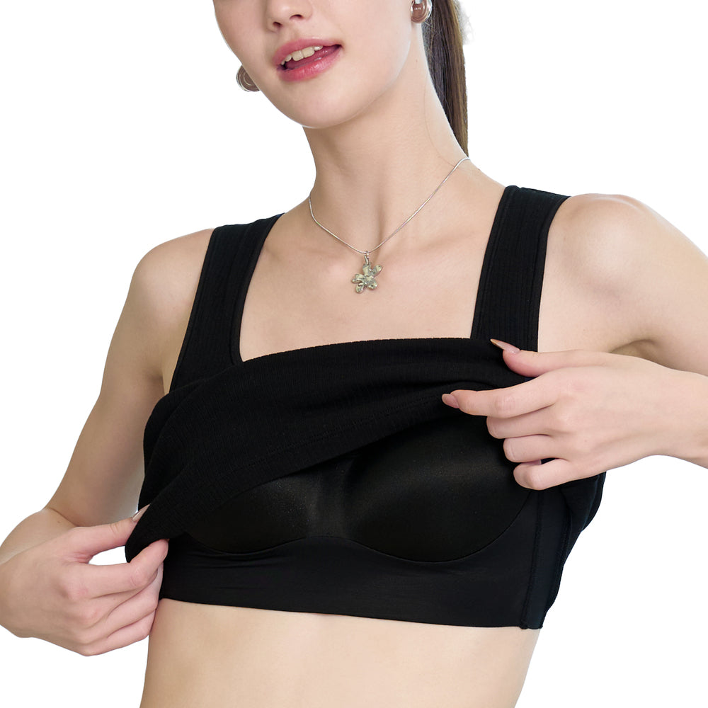 Wacoal Bratop เสื้อกล้ามมีบรา รุ่น WH4A13 สีดำ (BL)