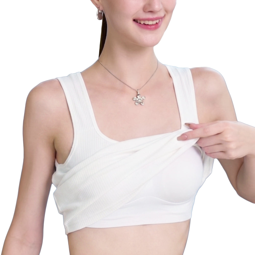 Wacoal Bratop เสื้อกล้ามมีบรา รุ่น WH4A13 สีขาว (WH)