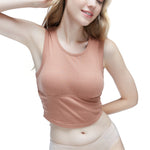 Wacoal Lingerie Tank top with built-in bra Detail pleats under the bust Model WH4C09 Brick Orange (BN)