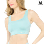 Wacoal Bra Tops บราสวมหัวรูปแบบเสื้อกล้ามคอเหลี่ยม รุ่น WH4C15 สีฟ้า (LT)