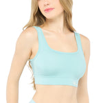 Wacoal Bra Tops บราสวมหัวรูปแบบเสื้อกล้ามคอเหลี่ยม รุ่น WH4C15 สีฟ้า (LT)