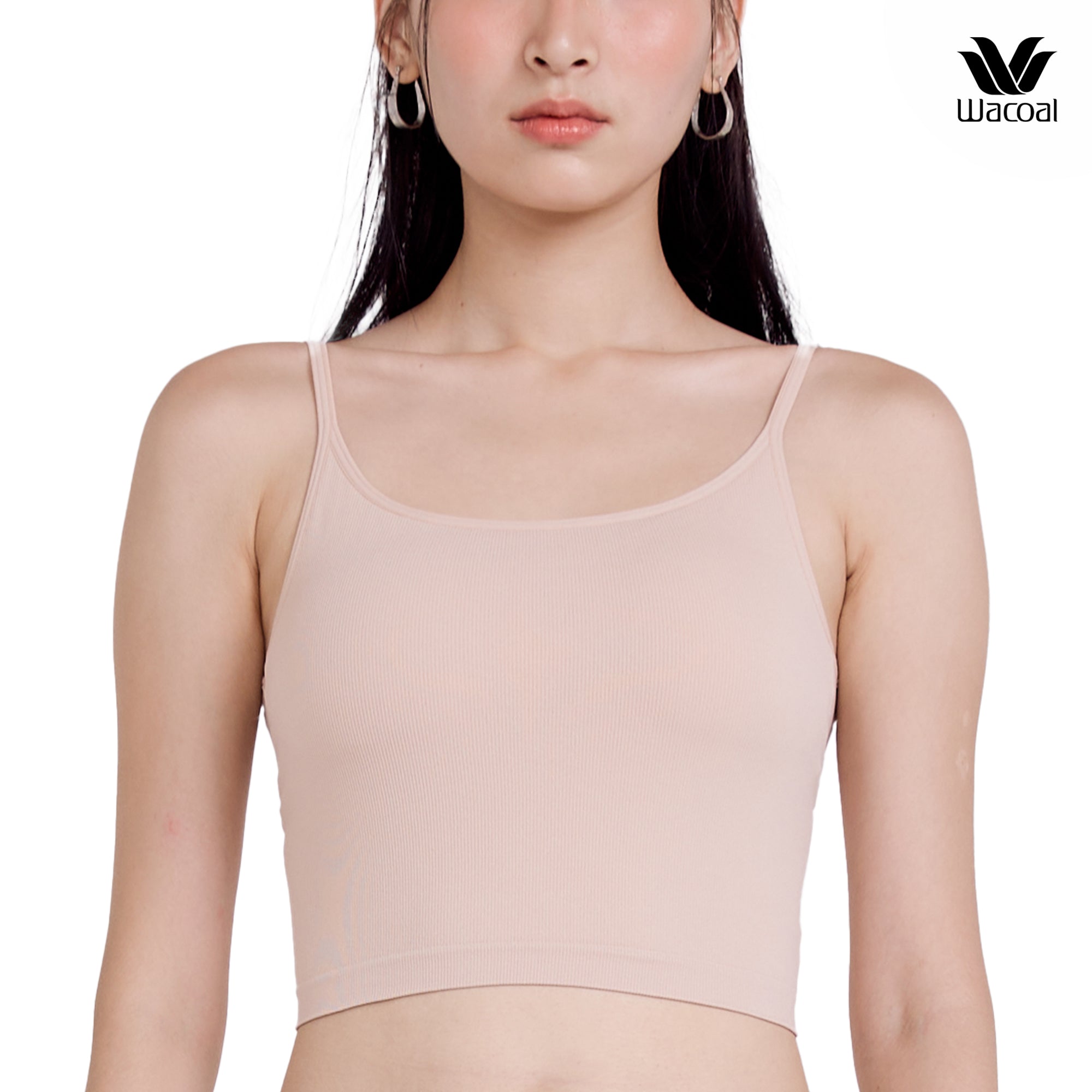 Wacoal Mood Comfy เสื้อสายเดี่ยว มีบราในตัว รุ่น WH4M03 สีเบจ (BE)