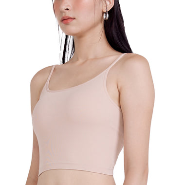 Wacoal Mood Comfy tank top with built-in bra, model WH4M03, beige (BE)