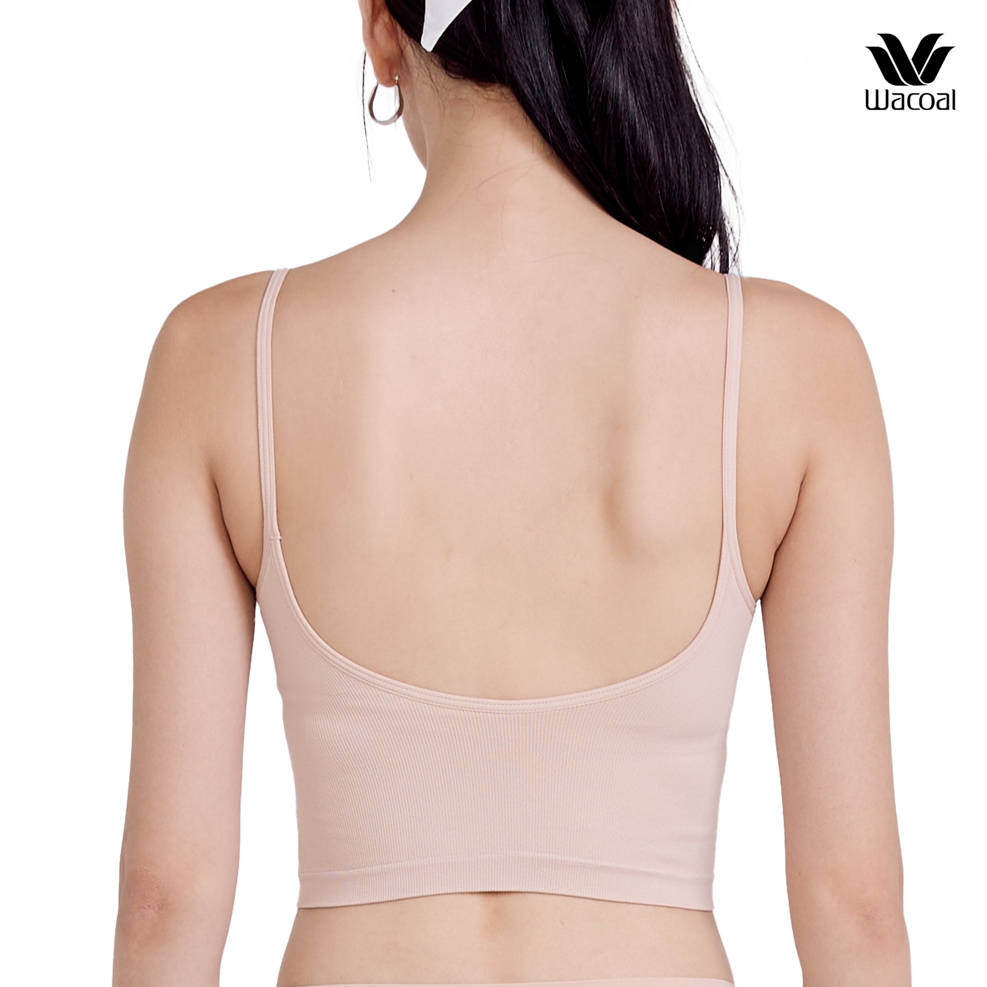 Wacoal Mood Comfy เสื้อสายเดี่ยว มีบราในตัว รุ่น WH4M03 สีเบจ (BE)