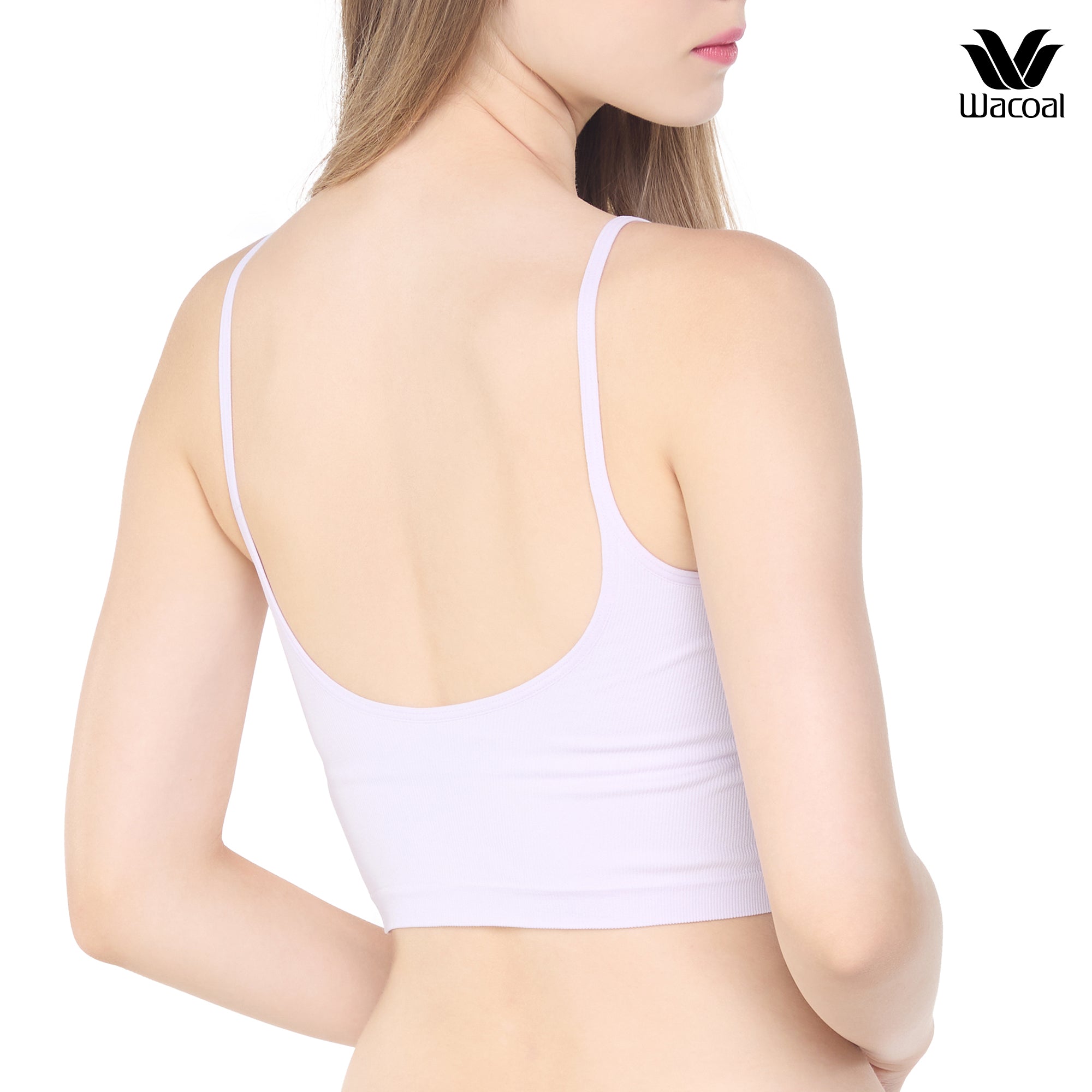 Wacoal Mood Comfy เสื้อสายเดี่ยว มีบราในตัว รุ่น WH4M03 สีม่วงอ่อน (LV)