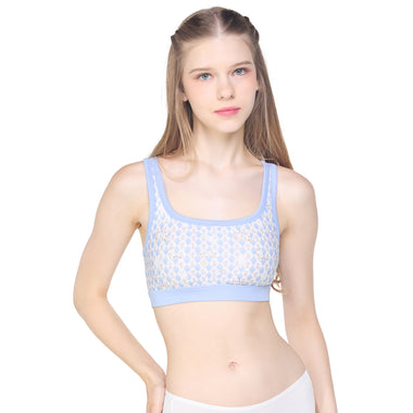 Wacoal X Meraki Alice Collection บราสวมหัว ลายปาร์ตี้กระต่ายขาว รุ่น WH4N11 สีฟ้า (SX)