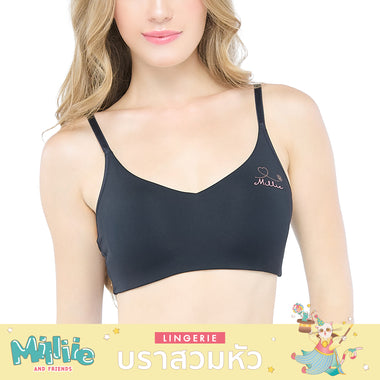 Millie & Friends บรามีตะขอ สกรีนตัวเขียนคำว่า Millie รุ่น WH4N13 สีดำ (BL)