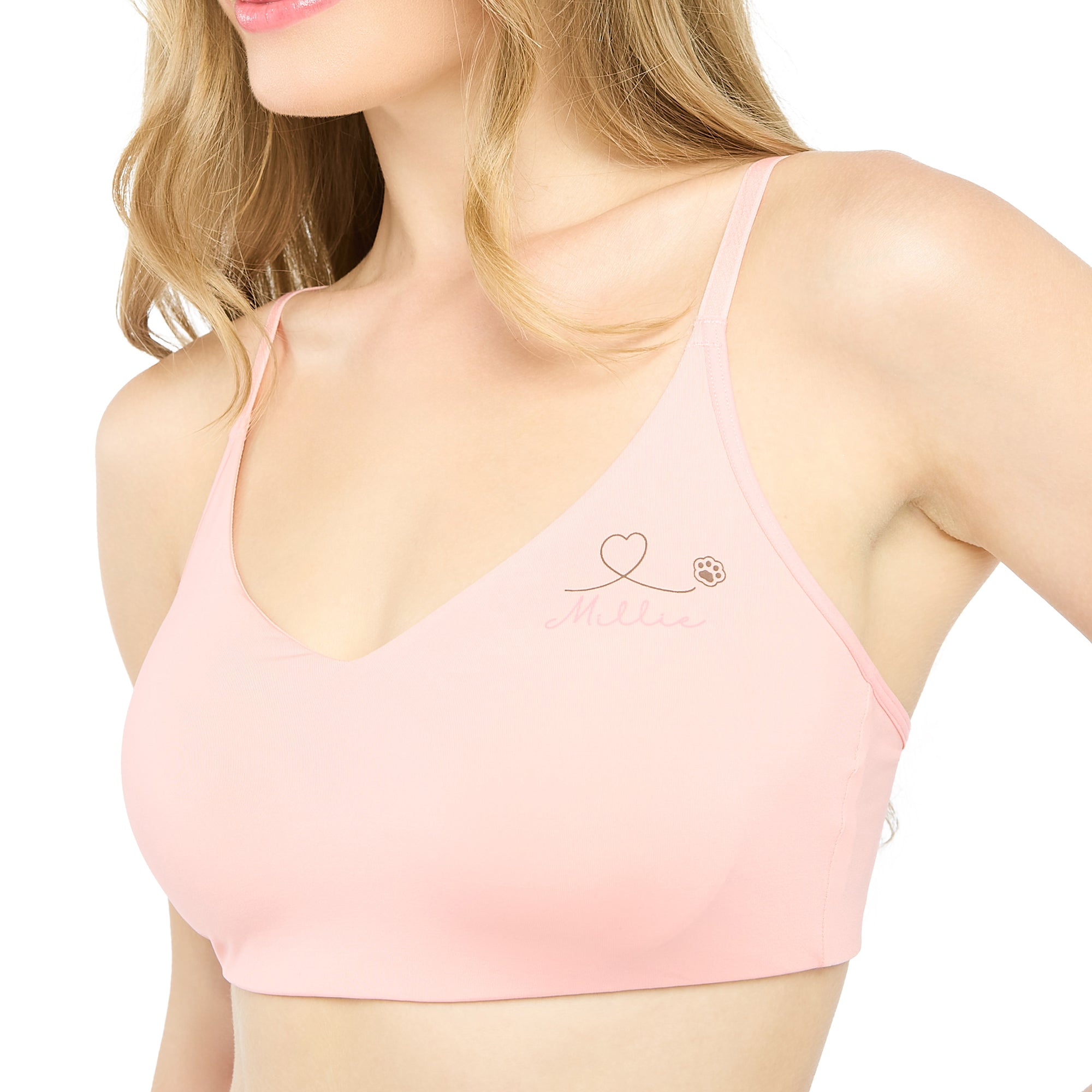 Millie & Friends บรามีตะขอ สกรีนตัวเขียนคำว่า Millie รุ่น WH4N13 สีส้ม (RO)