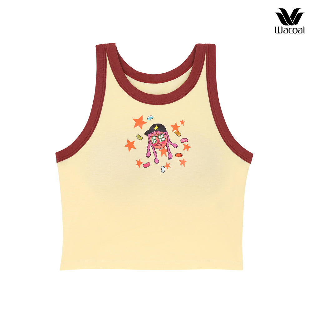 Wacoal X Milly & Mercy เสื้อกล้ามมีบรา รุ่น WH4N17 สีเหลือง (YE)