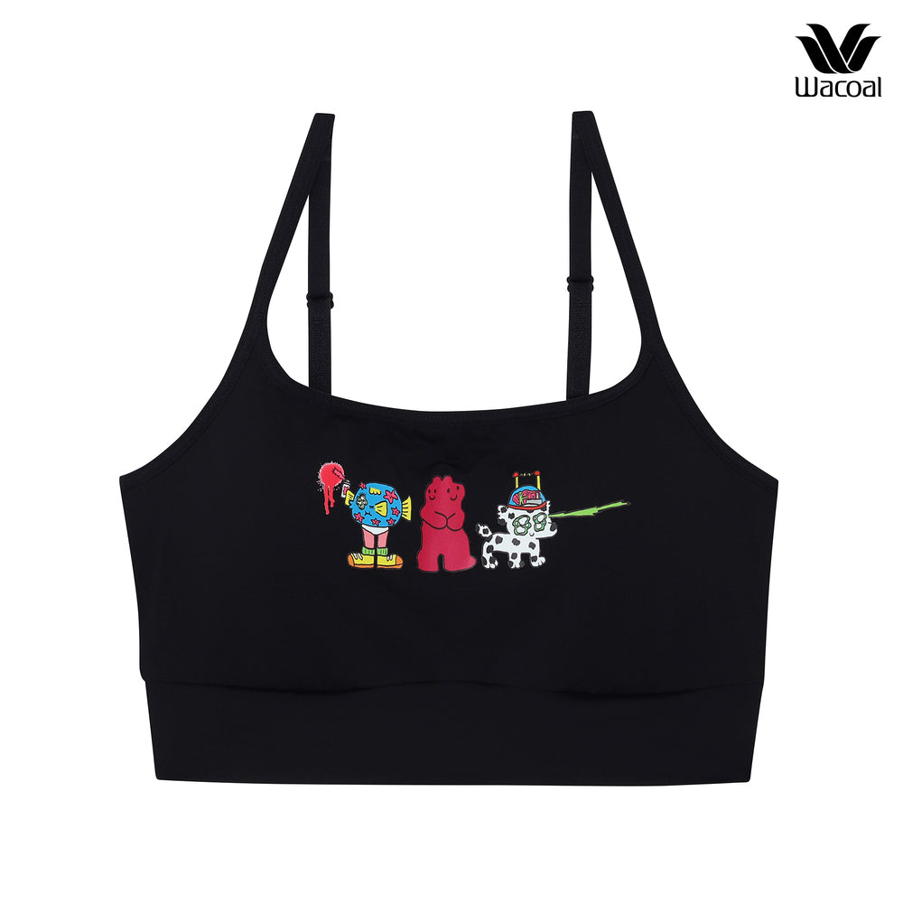 Wacoal X Milly & Mercy บราสวมหัว คอกลม สายเดี่ยว รุ่น WH4N18 สีดำ (BL)