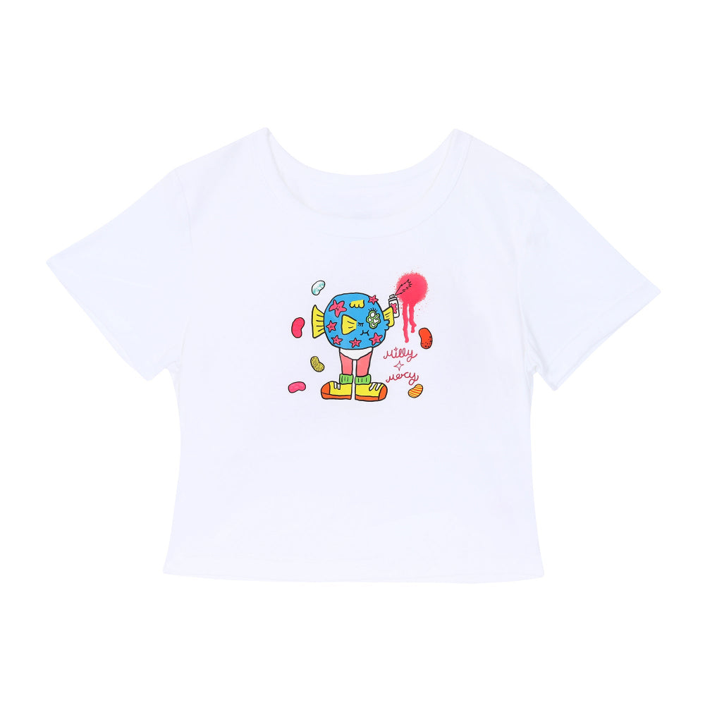 Wacoal X Milly & Mercy เสื้อยืดมีบราในตัว รุ่น WH4N19 สีขาว (WH)