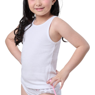 Wacoal Bloom Step 1 ชุดชั้นในสำหรับเด็ก เสื้อทับตัวยาวแบบเรียบ Pack 2 ชิ้น รุ่น WH6G22 สีขาว (WH)