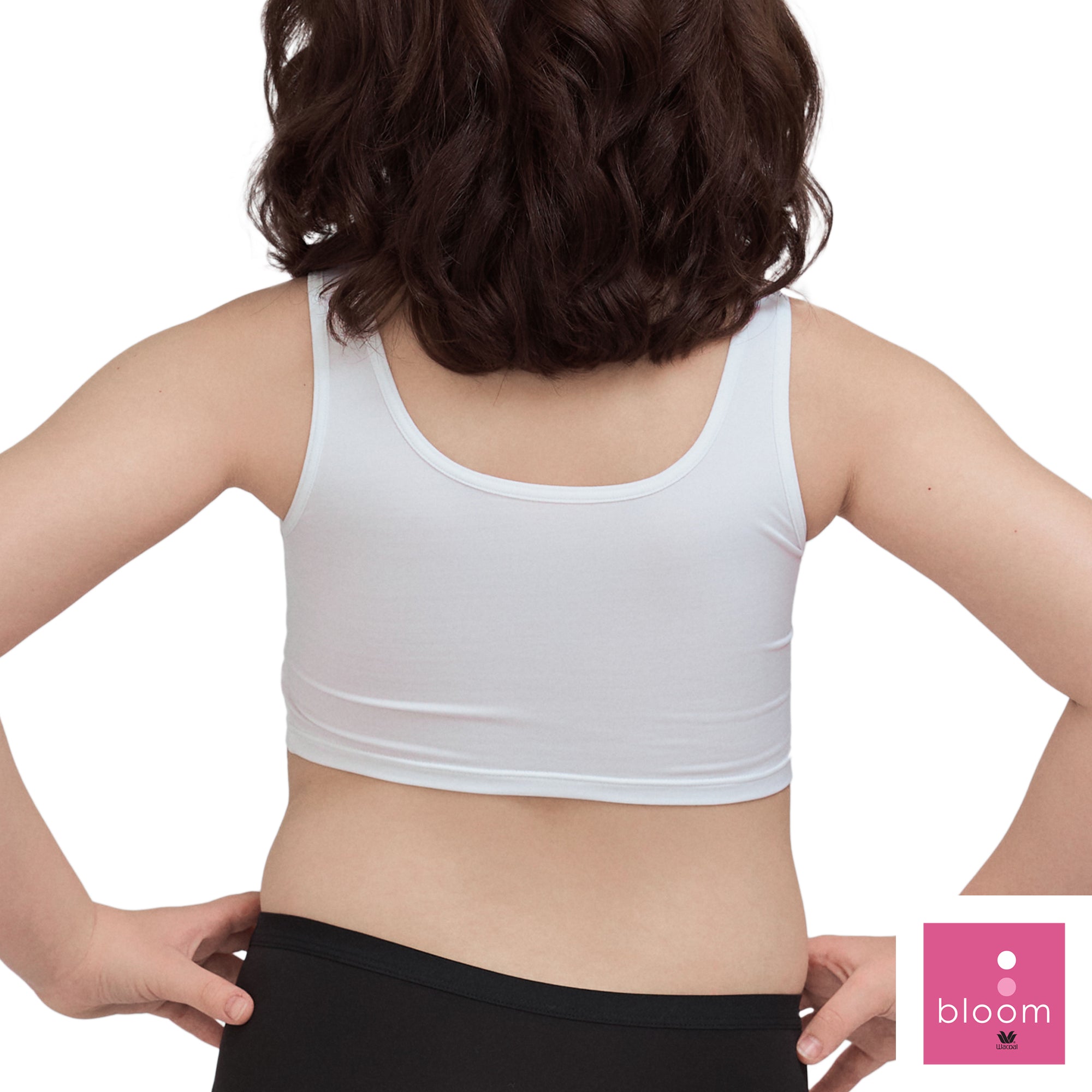 Wacoal Bloom Step 2 ชุดชั้นในสำหรับเด็ก เสื้อกล้ามครึ่งตัว แบบเรียบ รุ่น WH6K19