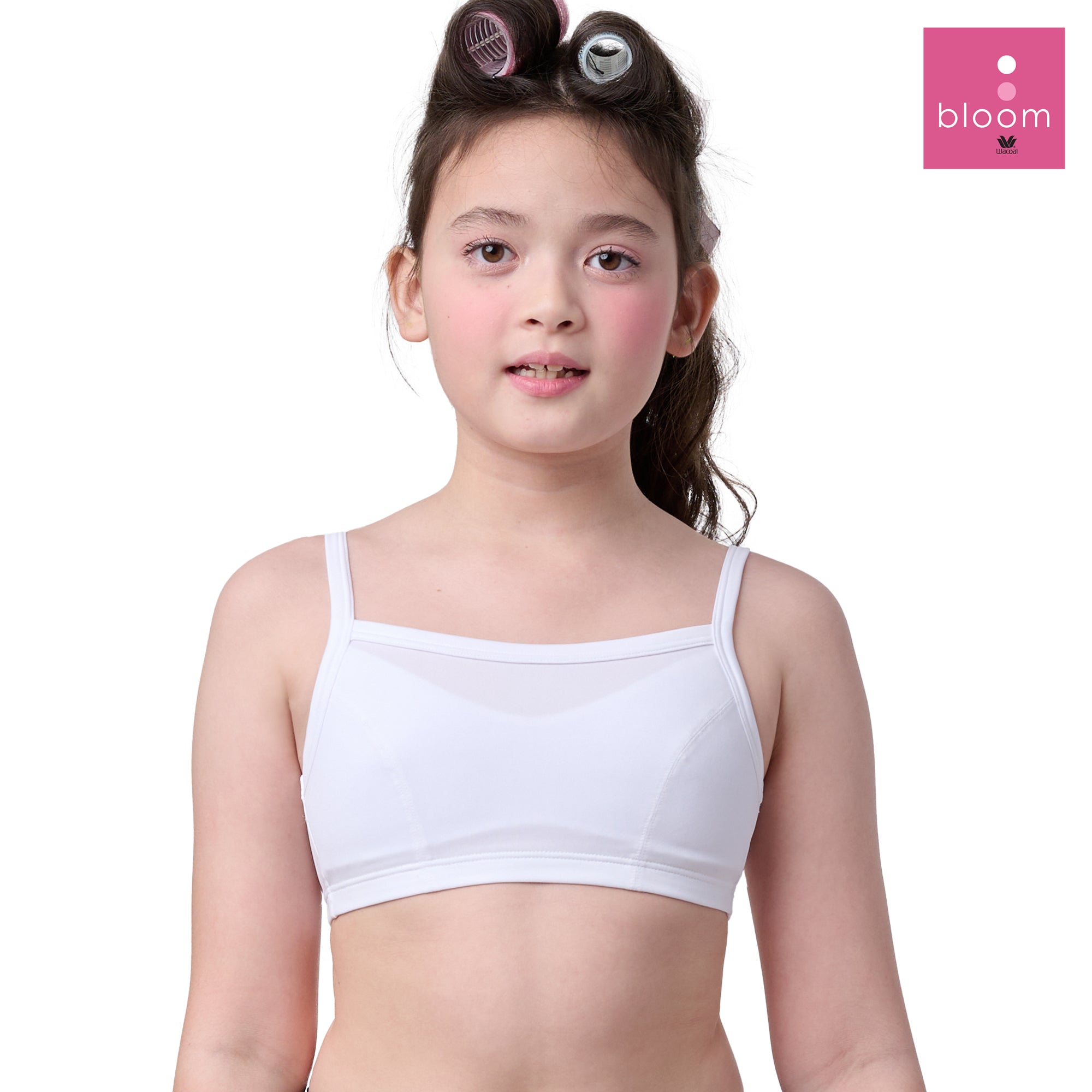 Wacoal Bloom Step 2 ชุดชั้นในสำหรับเด็ก เสื้อกล้ามครึ่งตัว แบบเรียบ รุ่น WH6L26