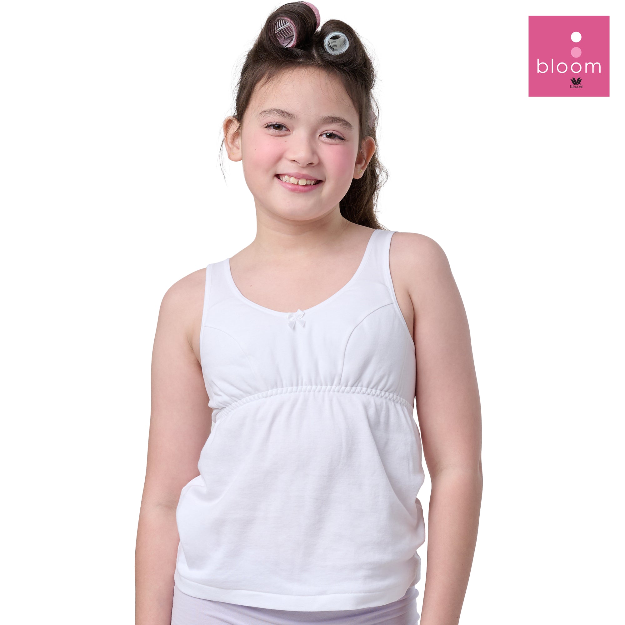 Wacoal Bloom Step 2 ชุดชั้นในสำหรับเด็ก เสื้อบังทรงกึ่งยกทรง แบบเรียบ รุ่น WH6M66