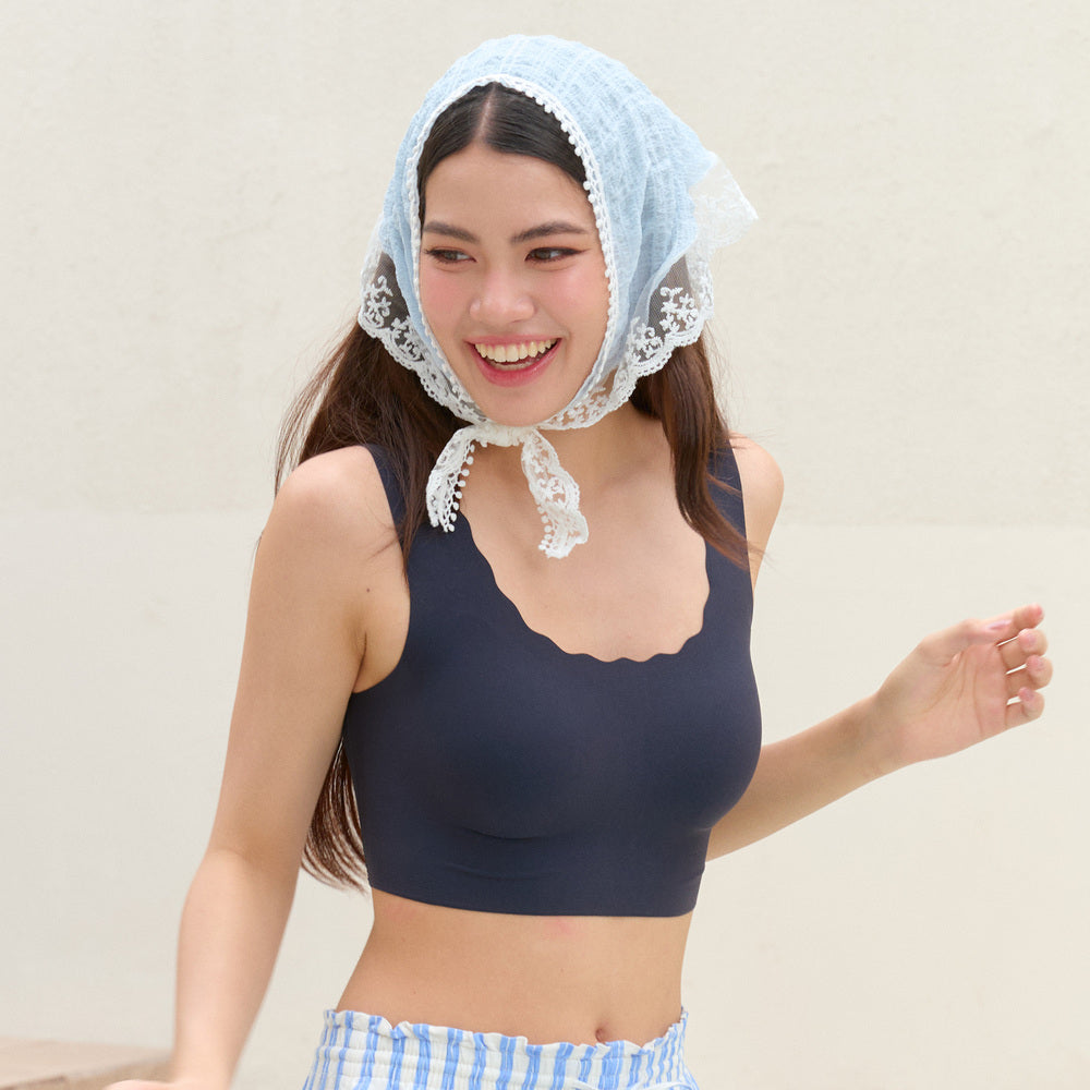 Wacoal Cool Innovation บราไร้โครง รูปแบบสวมหัว รุ่น WH9E15 สีดำ (BL)