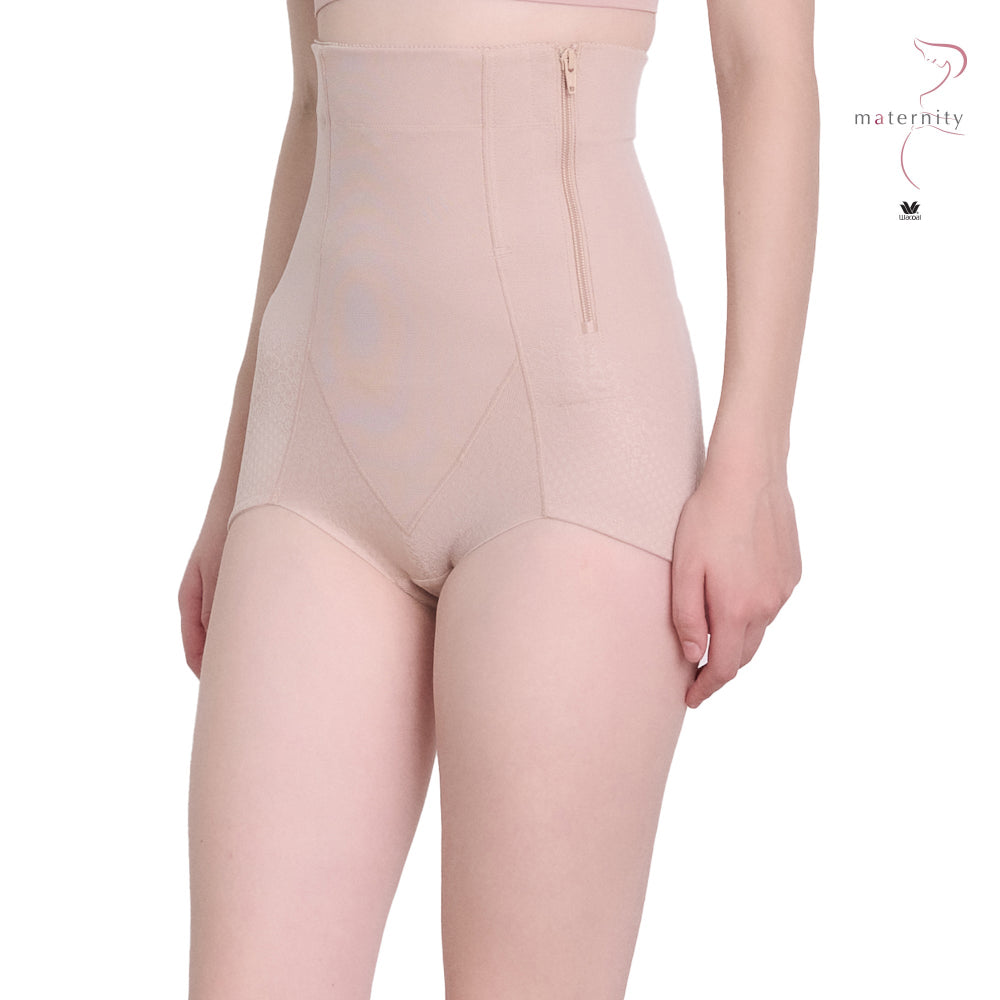 Wacoal Maternity Stay สเตย์สำหรับคุณแม่หลังคลอด รูปแบบขาสั้นเอวสูง รุ่น WM2060 สีเบจ (BE)