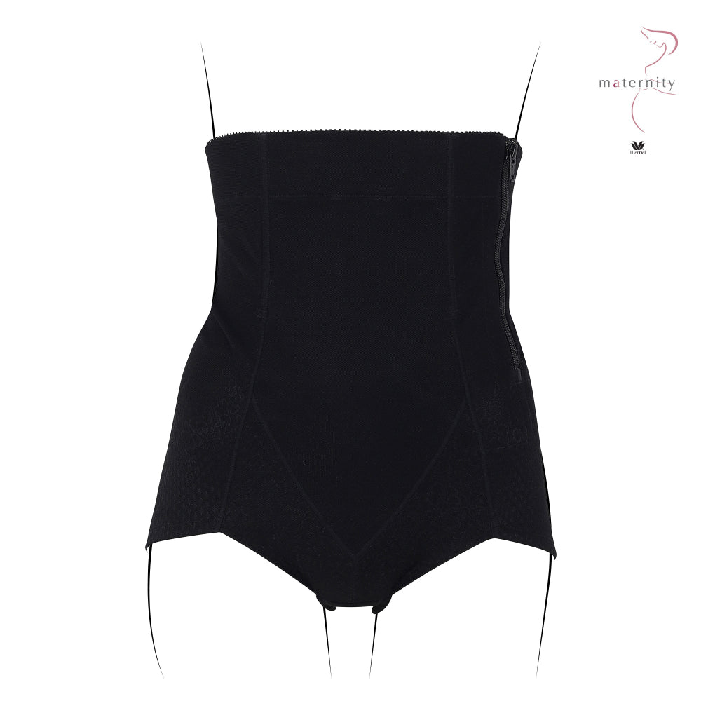 Wacoal Maternity Stay สเตย์สำหรับคุณแม่หลังคลอด รูปแบบขาสั้นเอวสูง รุ่น WM2060 สีดำ (BL)