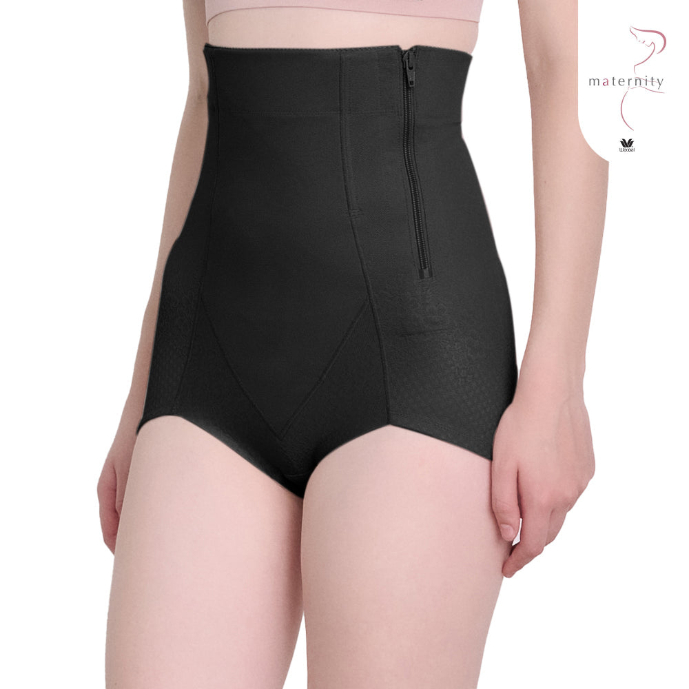 Wacoal Maternity Stay สเตย์สำหรับคุณแม่หลังคลอด รูปแบบขาสั้นเอวสูง รุ่น WM2060 สีดำ (BL)