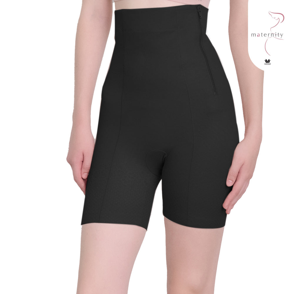 Wacoal Maternity Stay สเตย์สำหรับคุณแม่หลังคลอด รูปแบบขายาวเอวสูง รุ่น WM2061 สีดำ (BL)