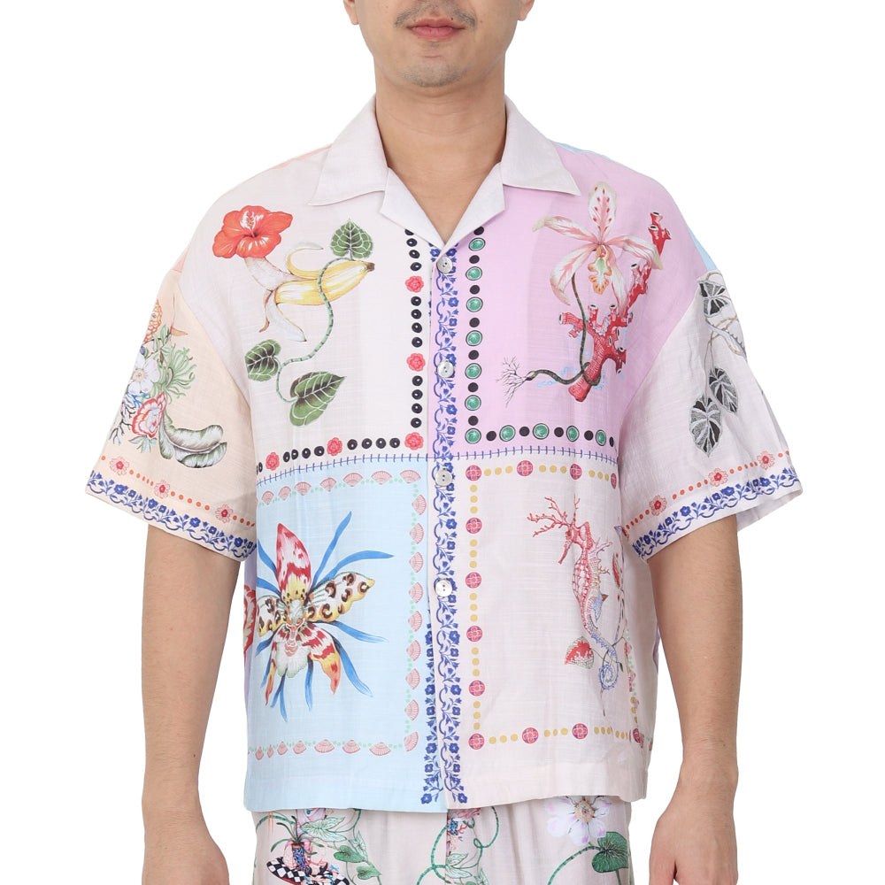 Wacoal Sleep Wear Summer Breeze Collection เสื้อเชิ้ตฮาวาย รุ่น WN3D14 สีครีม (CR)