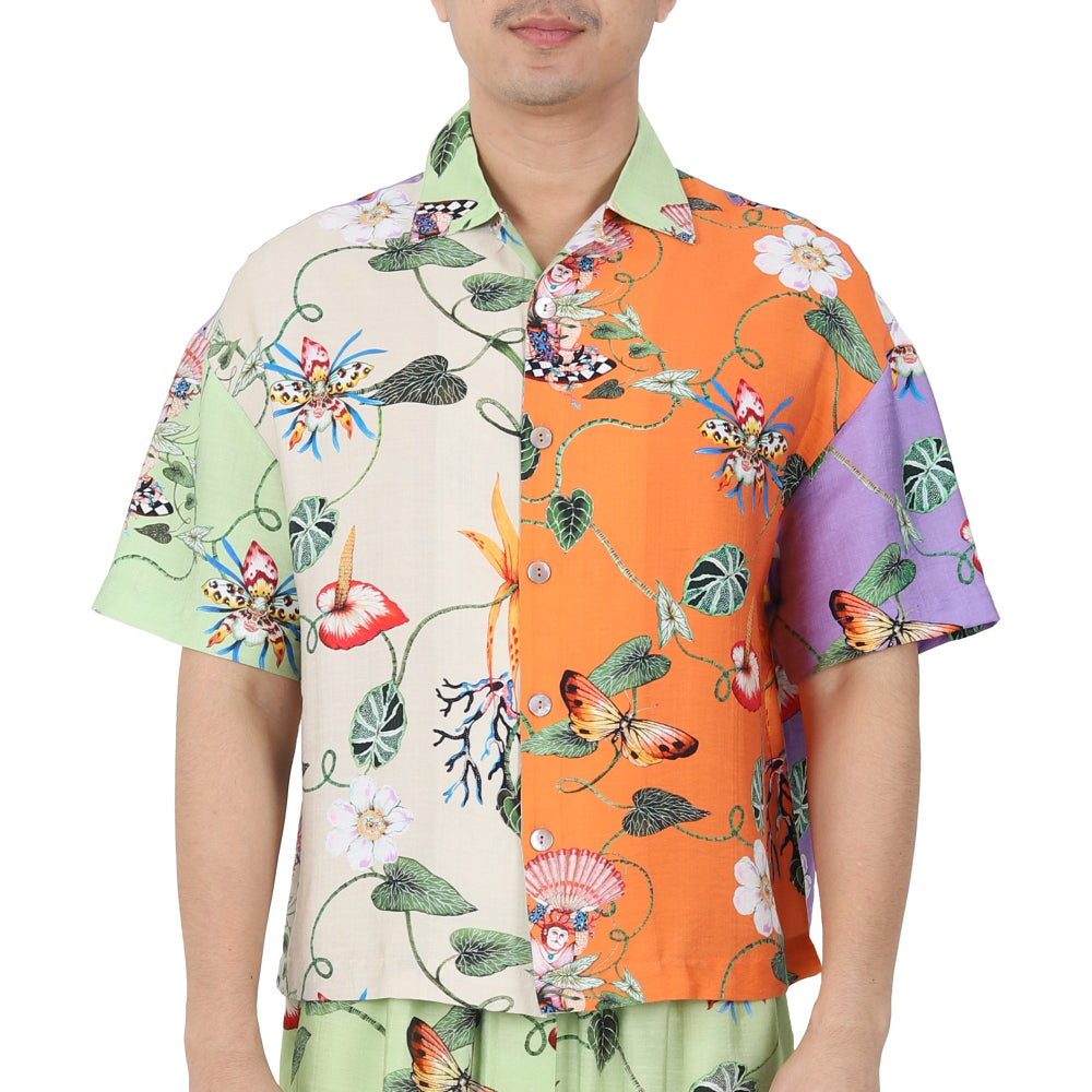 Wacoal Sleep Wear Summer Breeze Collection เสื้อเชิ้ตฮาวาย รุ่น WN3D16 สีม่วง (VI)