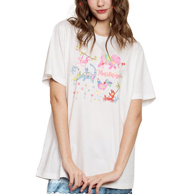 Wacoal Any Thai Any Where Collection วาโก้ เสื้อยืดแขนสั้น Oversized พิมพ์ลายช้าง รุ่น WN3V01 สีขาว (WH)