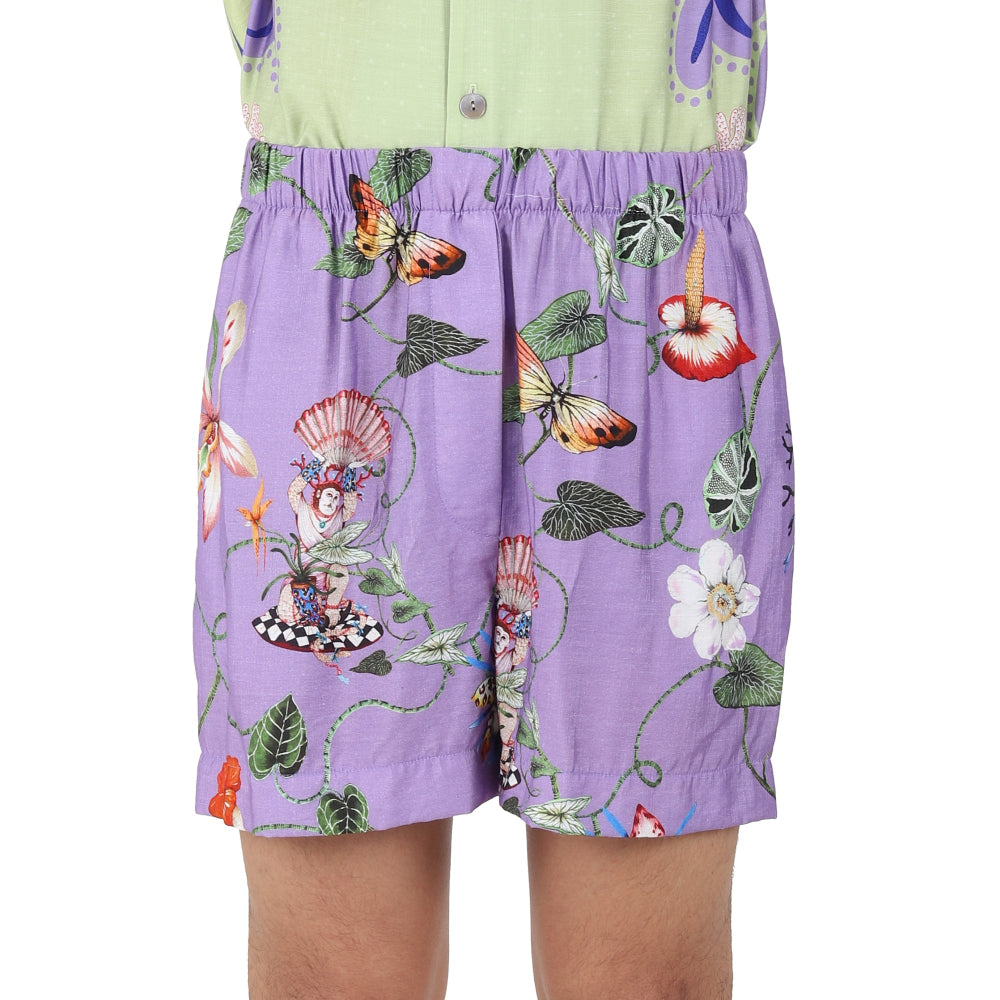 Wacoal Sleep Wear Summer Breeze Collection กางเกงขาสั้น รุ่น WN5D05 สีม่วง (VI)