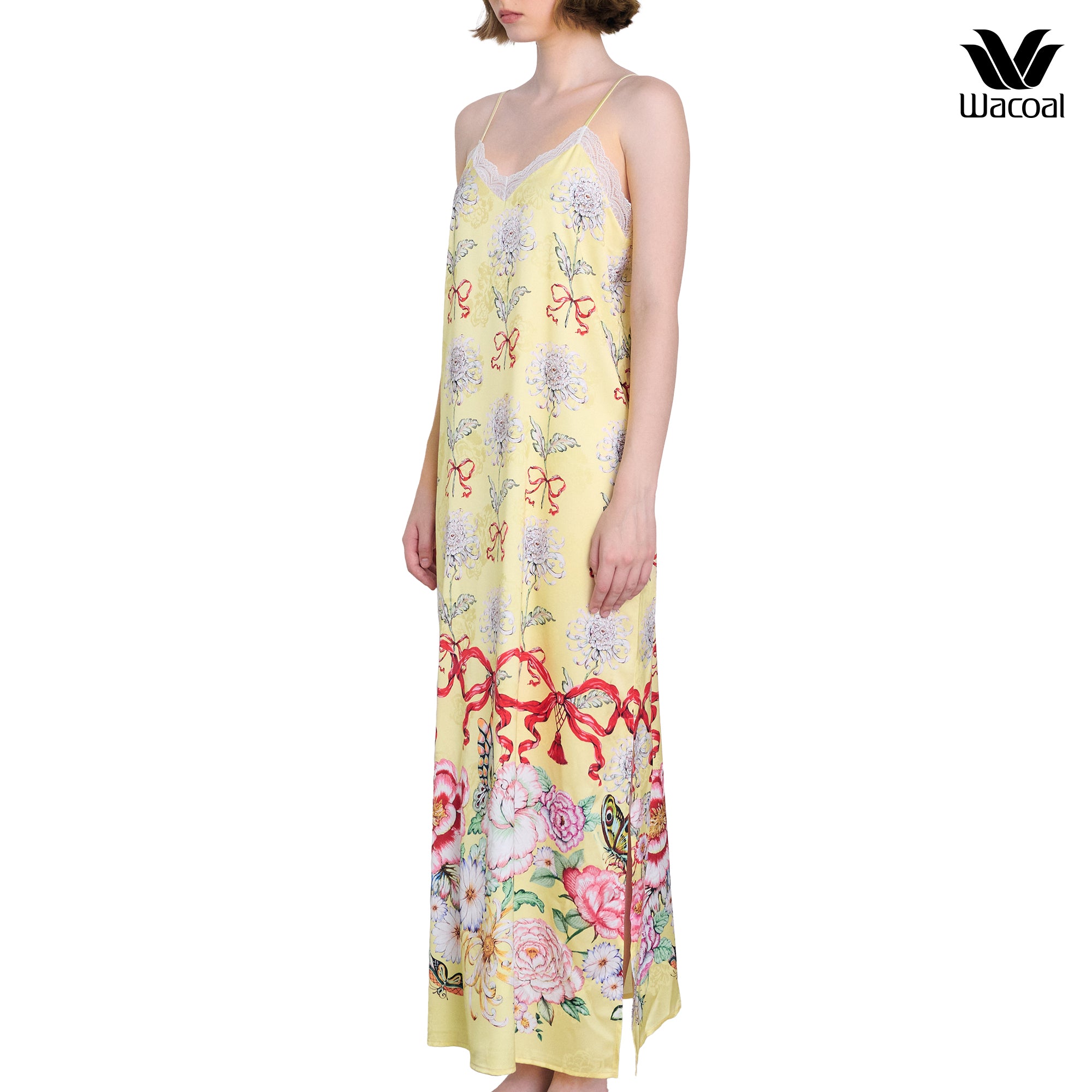 Wacoal X Phanna เดรสกระโปรงยาว รุ่น WN6D10 สีเหลือง (YE)