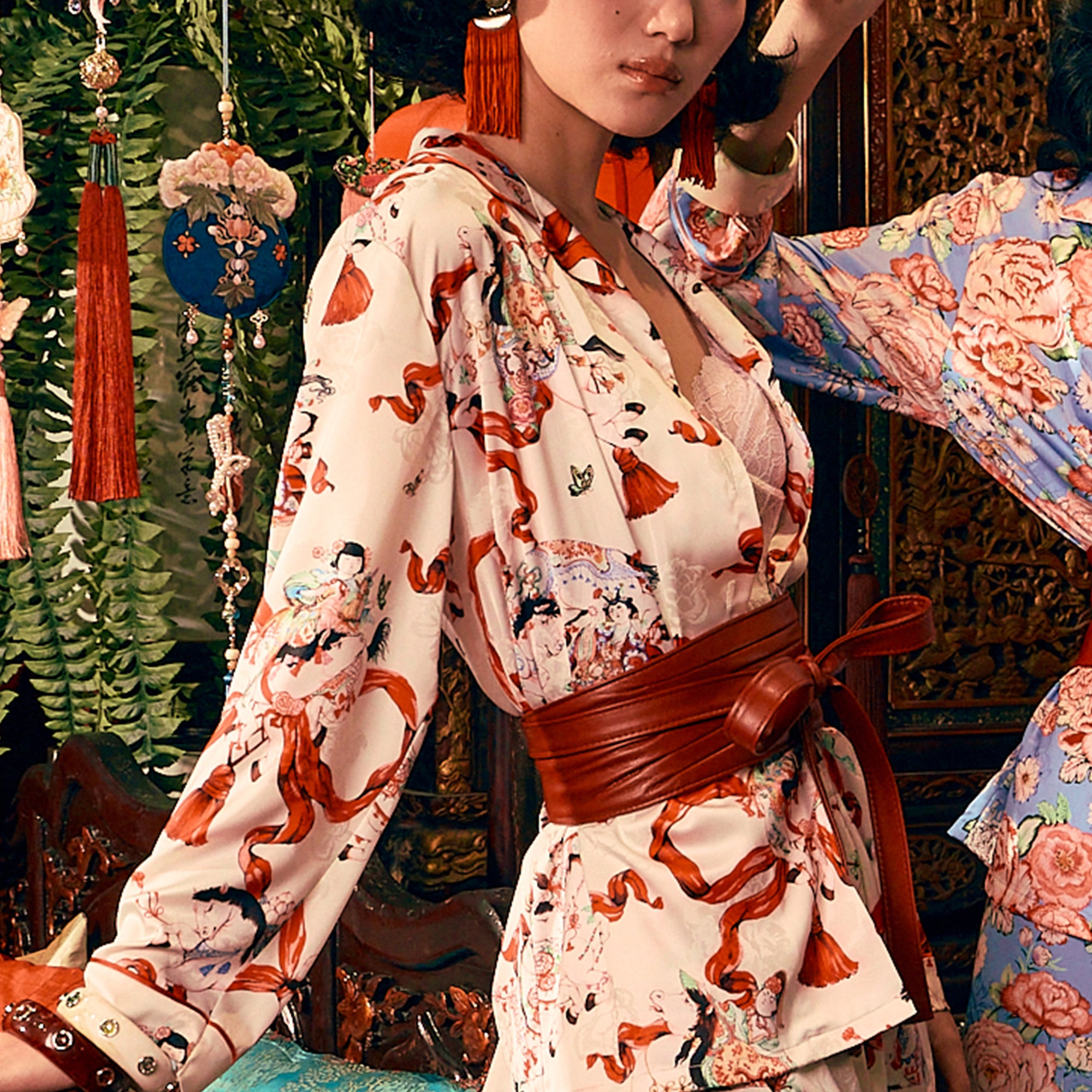 Wacoal X Phannapast ชุดนอนรูปแบบเสื้อแขนยาว กางเกงขาสั้น  รุ่น WN7D59 สีครีม (CR)