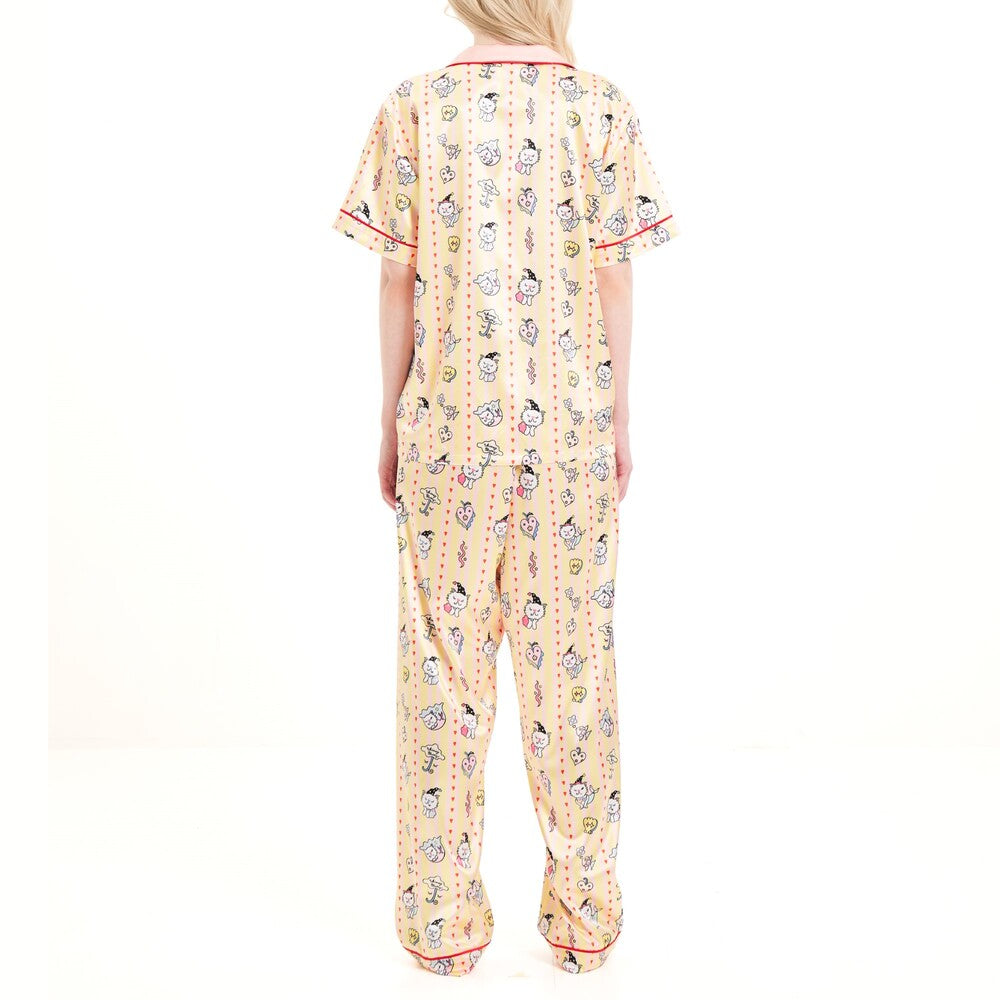 Wacoal Styled by Whimsy Blurry ชุดนอนกันโป๊แขนสั้น ขายาว รุ่น WN7D63 สีเหลือง (YE)
