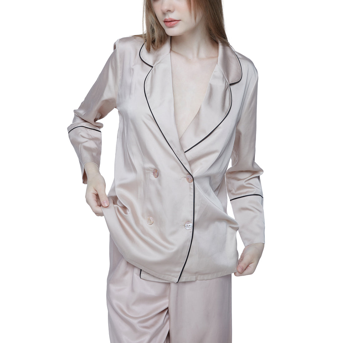 Wacoal Sleepwear, pajamas, cute print, model WN9E02, pink color (PI)