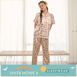 Santa Monica Collection, short-sleeved, long-sleeved pajamas, Donut and Ice cream print, model WN7O02