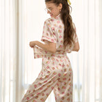 Santa Monica Collection, short-sleeved, long-sleeved pajamas, Donut and Ice cream print, model WN7O02