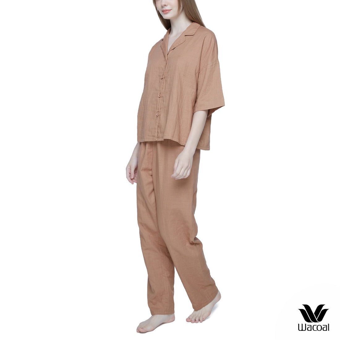 Wacoal Sleepwear, pajamas, cute print, model WN9E02, pink color (PI)