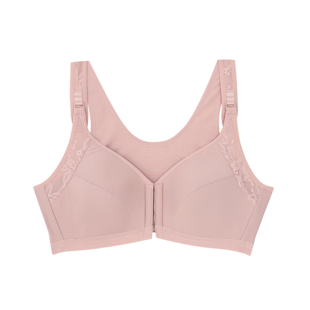 Wacoal Gold บราเพื่อสุขภาพ ตะขอหน้า แบบไร้โครง รุ่น WO1548 สีชมพู (WR)