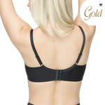 Wacoal Gold บราเพื่อสุขภาพเสริมโครงอ่อน ไม่เสริมฟองน้ำ รุ่น WO1725  (เข้าคู่ WO3203 ) สีดำ (BL)