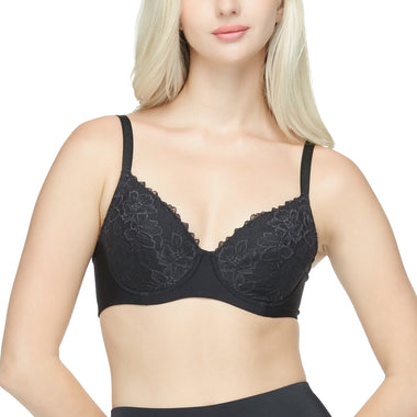 Wacoal Gold, a healthy bra with soft underwire support No sponge added, model WO1725 (matches WO3203), black (BL)