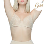 Wacoal Gold, a healthy bra with soft underwire support No sponge added, model WO1725 (paired with WO3203), flesh color (NN)