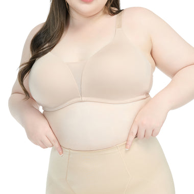 Wacoal Curve Diva บราไร้โครงเก็บกระชับ สาวพลัสไซซ์ รุ่น WQ1539  สีเบจ (BE)