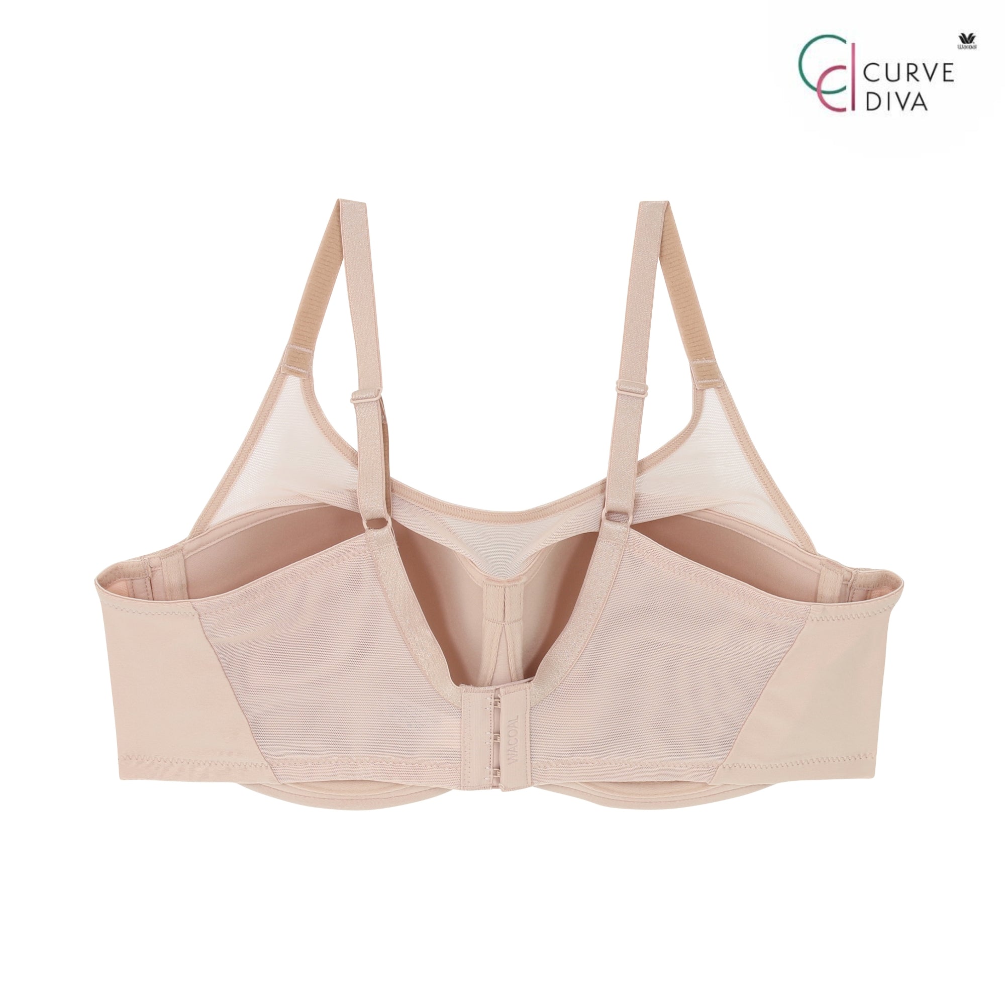 Wacoal Curve Diva บรามีโครงเก็บกระชับ สาวพลัสไซซ์ รุ่น WQ1863 สีเบจ (BE)