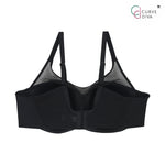 Wacoal Curve Diva, underwire bra, firming, plus size, model WQ1863, black (BL)