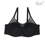Wacoal Curve Diva, underwire bra, firming, plus size, model WQ1863, black (BL)