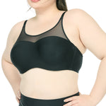 Wacoal Curve Diva, underwire bra, firming, plus size, model WQ1863, black (BL)