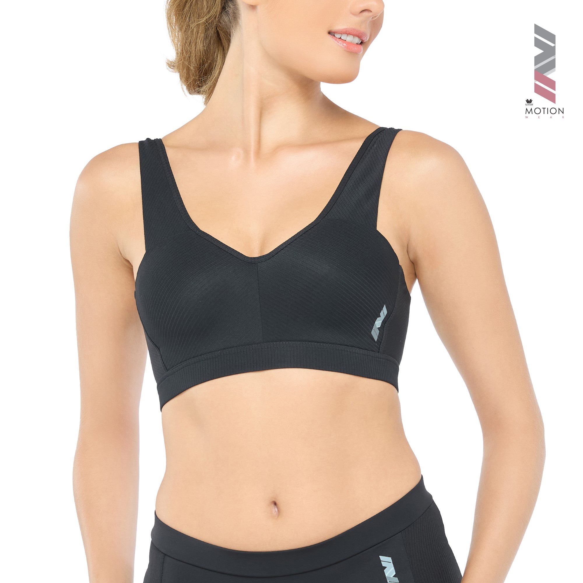 Wacoal Motion Wear บราสำหรับออกกำลังกาย In to Out รุ่น WR1524 สีดำ (BL)