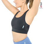 Wacoal Motion Wear In to Out exercise bra, model WR3207, black (BL)