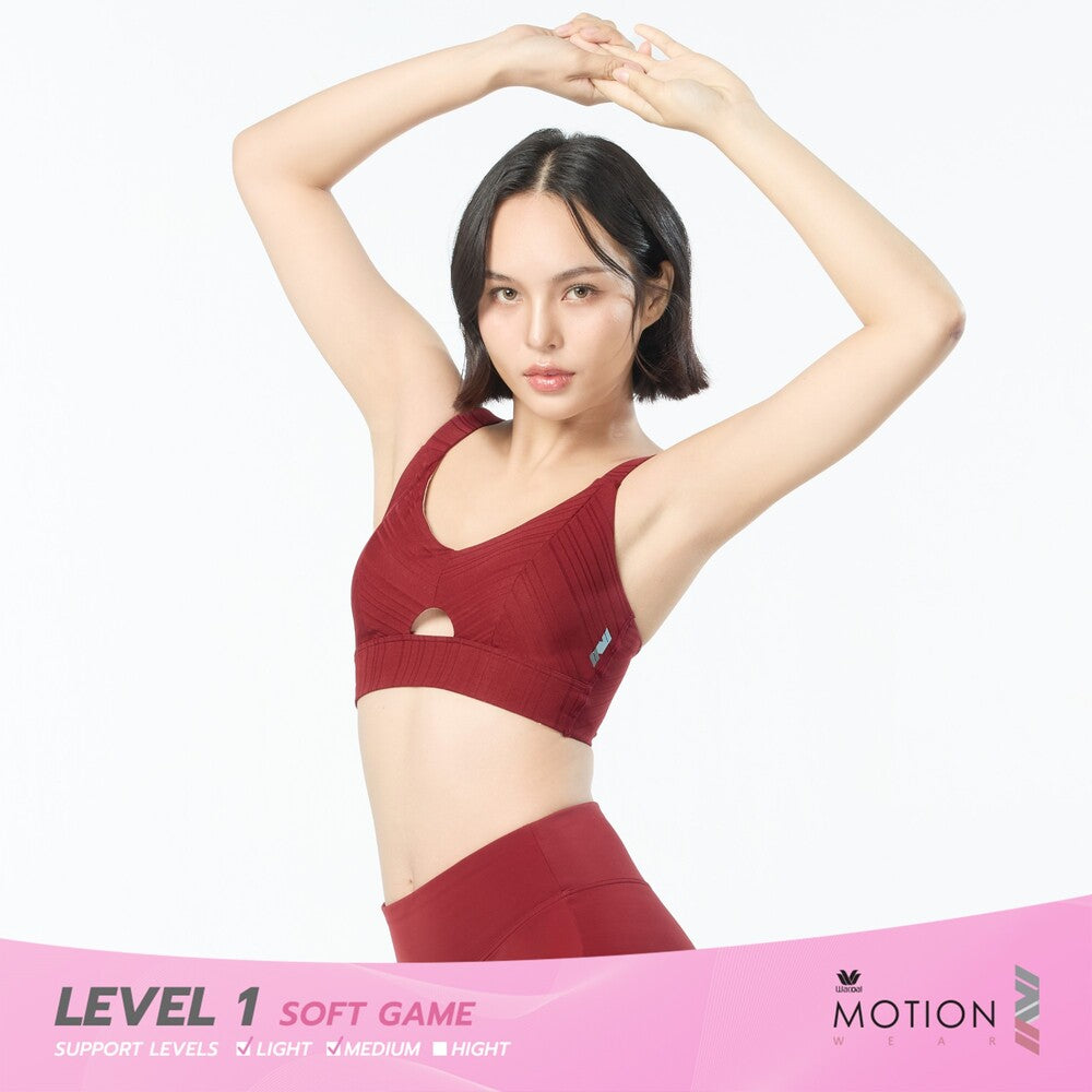 Wacoal Motion Wear บราสำหรับออกกำลังกาย In to Out รุ่น WR3210 สีแดง (RE)