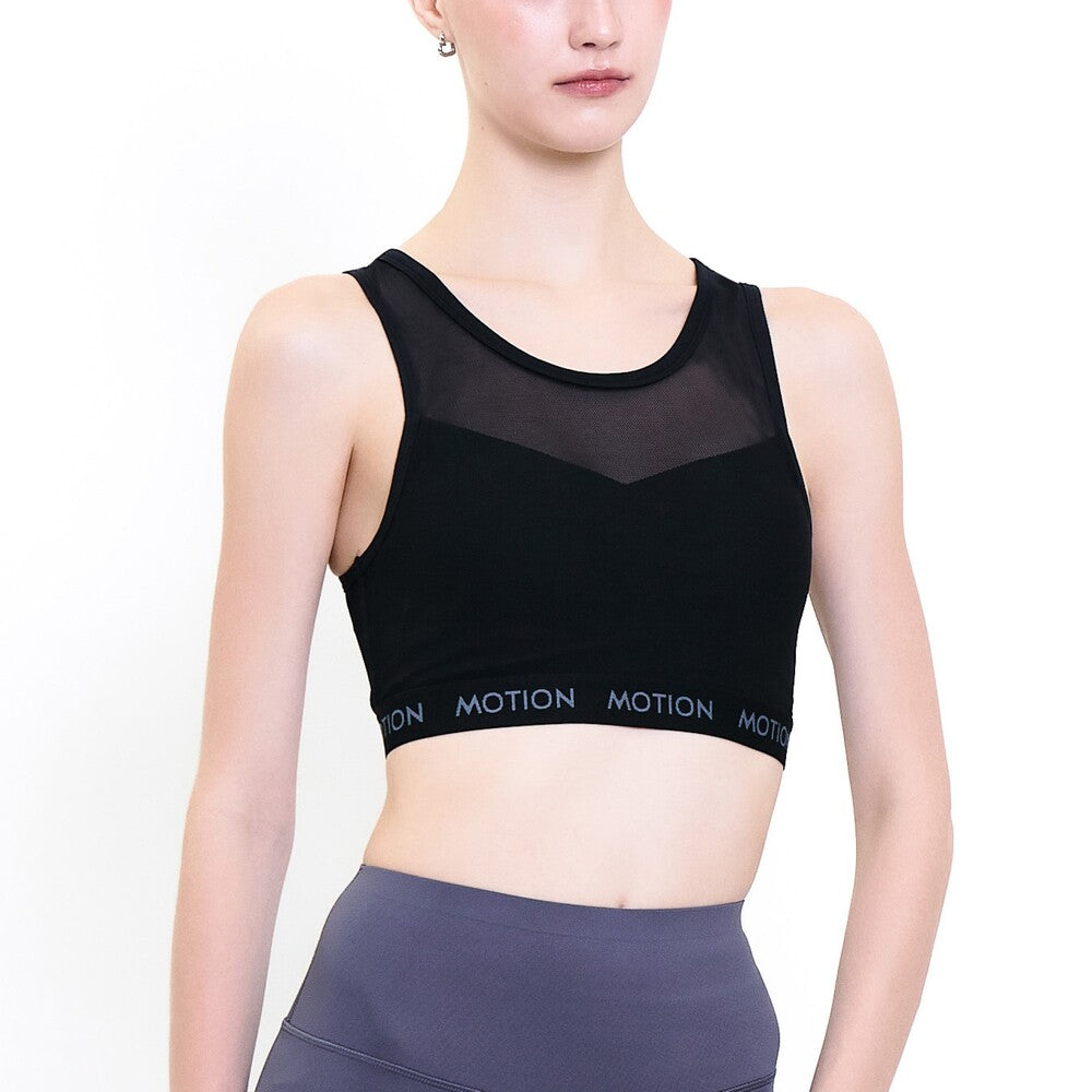 Wacoal Motion Wear บราออกกำลังกาย Powernet รอบตัว รุ่น WR3216 สีดำ (BL)