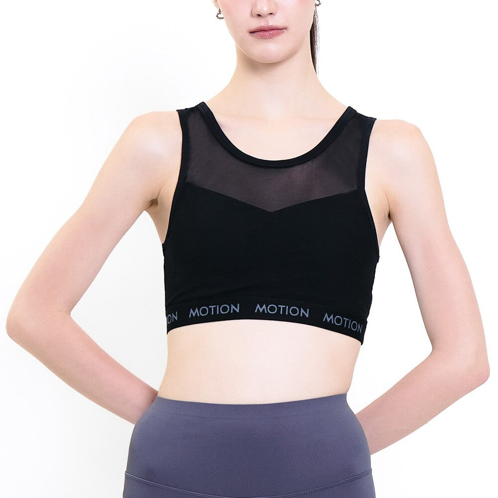 Wacoal Motion Wear บราออกกำลังกาย Powernet รอบตัว รุ่น WR3216 สีดำ (BL)